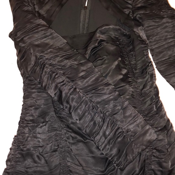 ZARA Limited Edition Satin Ruched Mini Dress - Picture 7 of 9